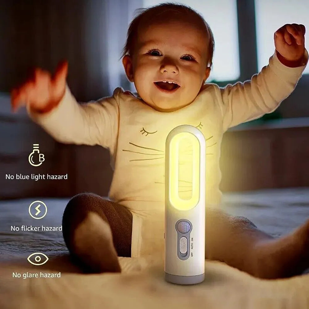 Vibe Geeks 2-In-1 Portable Led Motion Sensor Night Light